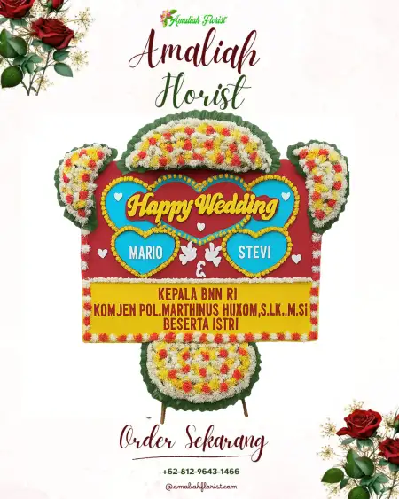 Papan Bunga Pernikahan Larangan Slampar